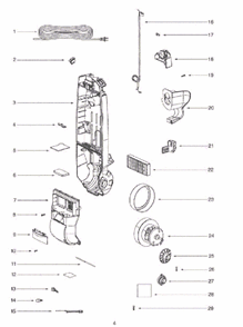 Part Location Diagram of 39252-2 Eureka Thermostat & Terminal Assembly