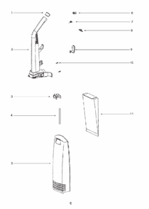 Page C Diagram and Parts List for 2926AV  Eureka Upright Vacuum