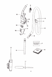 Page B Diagram and Parts List for 2941AVZ  Eureka Upright Vacuum
