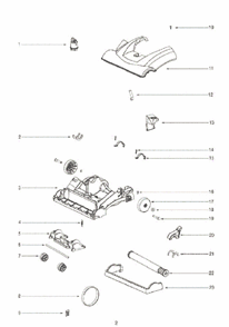 Page A Diagram and Parts List for 2961AVZ  Eureka Upright Vacuum
