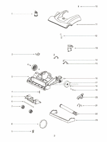 Page A Diagram and Parts List for 2961BVZ  Eureka Upright Vacuum