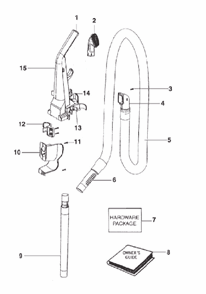 Page B Diagram and Parts List for 2961BVZ  Eureka Upright Vacuum