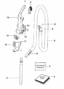 Page B Diagram and Parts List for 2961TUR  Eureka Upright Vacuum