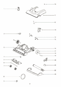 Page A Diagram and Parts List for 2970A  Eureka Upright Vacuum
