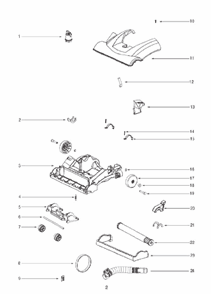 Part Location Diagram of 62577 Eureka Base Assembly - Packaged
