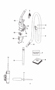 Part Location Diagram of E-61865-9 Eureka Hose Assembly - Cartoned