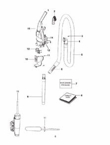 Page B Diagram and Parts List for 2972AV  Eureka Upright Vacuum