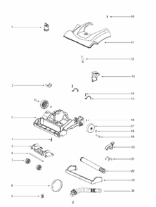 Part Location Diagram of 74104-1 Eureka Base Hose Assembly