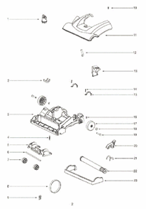 Page A Diagram and Parts List for 2976AVZ  Eureka Upright Vacuum