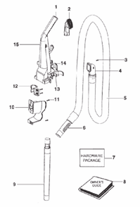 Page B Diagram and Parts List for 2976AVZ  Eureka Upright Vacuum