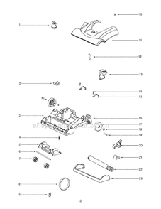 Page A Diagram and Parts List for 2981AVZ-1  Eureka Upright Vacuum
