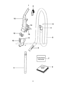 Page B Diagram and Parts List for 2981AVZ-1  Eureka Upright Vacuum