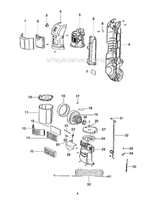 Page C Diagram and Parts List for 2981AVZ-1  Eureka Upright Vacuum