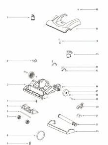 Page A Diagram and Parts List for 2981AVZ  Eureka Upright Vacuum
