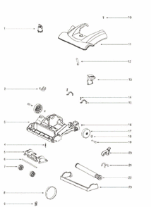 Page A Diagram and Parts List for 2981AV  Eureka Upright Vacuum