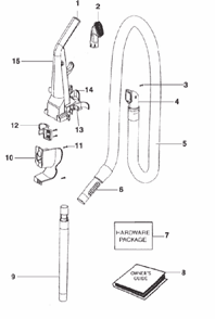 Page B Diagram and Parts List for 2981AV  Eureka Upright Vacuum