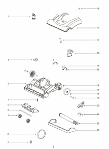Page A Diagram and Parts List for 2981A  Eureka Upright Vacuum