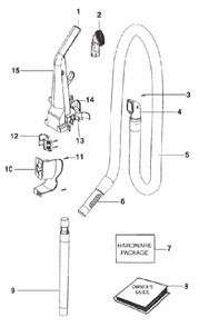 Page B Diagram and Parts List for 2981A  Eureka Upright Vacuum
