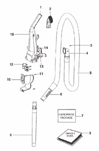 Page B Diagram and Parts List for 2981BVZ  Eureka Upright Vacuum