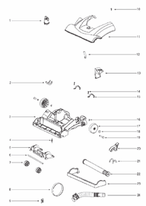 Page A Diagram and Parts List for 2991AVZ  Eureka Upright Vacuum