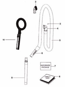 Page B Diagram and Parts List for 2998AZ  Eureka Upright Vacuum