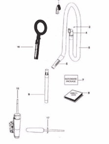Page B Diagram and Parts List for 2999AVZ  Eureka Upright Vacuum