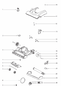 Page A Diagram and Parts List for 2999DVZ  Eureka Upright Vacuum