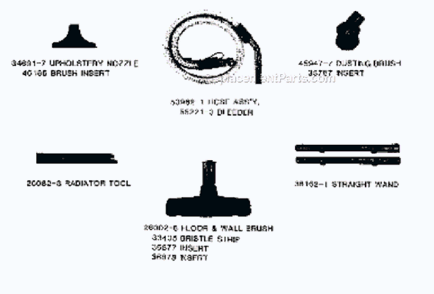 Part Location Diagram of 34691-7 Eureka Upholstery Nozzle Assembly