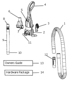 Part Location Diagram of 77507-366N Eureka Wand - Outer