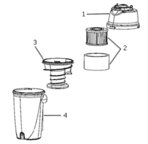 Page B Diagram and Parts List for 3041AZ  Eureka Upright Vacuum