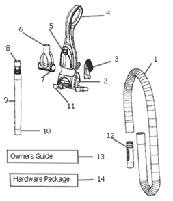 Page C Diagram and Parts List for 3041AZ  Eureka Upright Vacuum