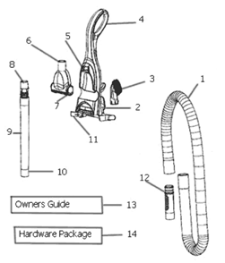 Page C Diagram and Parts List for 3041RED  Eureka Upright Vacuum