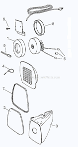 Page B Diagram and Parts List for 3109AM  Eureka Canister Vacuum