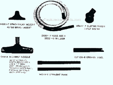 Page C Diagram and Parts List for 3111A  Eureka Canister Vacuum