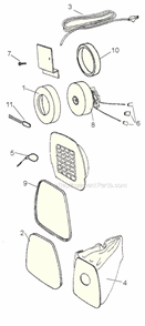 Part Location Diagram of 54292 Eureka Motor Assembly - Ctnd
