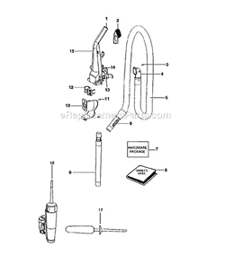 Part Location Diagram of E-60038-12 Eureka Hose Assembly - Cartoned