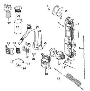 Page C Diagram and Parts List for 3276AVZ  Eureka Upright Vacuum