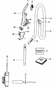 Page B Diagram and Parts List for 3277AVZ  Eureka Upright Vacuum