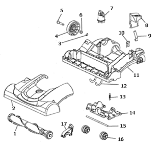 Page A Diagram and Parts List for 3279AZ  Eureka Upright Vacuum