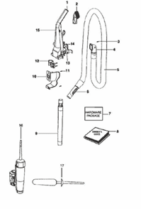 Page B Diagram and Parts List for 3279AZ  Eureka Upright Vacuum