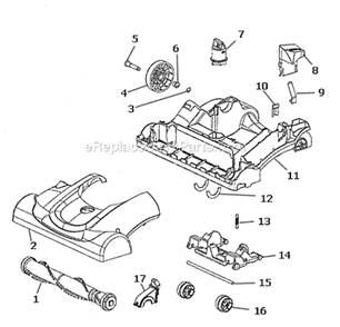 Page A Diagram and Parts List for 3281BZ  Eureka Upright Vacuum