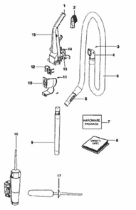 Page B Diagram and Parts List for 3282AVZ  Eureka Upright Vacuum