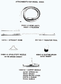 Page B Diagram and Parts List for 3334A  Eureka Canister Vacuum