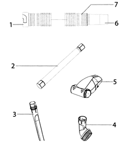 Hose And Accessories Diagram and Parts List for AS2030A  Eureka Upright Vacuum