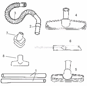 Page C Diagram and Parts List for 3651A  Eureka Canister Vacuum