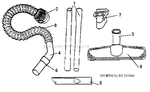 Part Location Diagram of 27238-3 Eureka Tool-Crevice