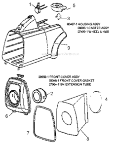Part Location Diagram of E-15409-119N Frigidaire Wheel - Rear