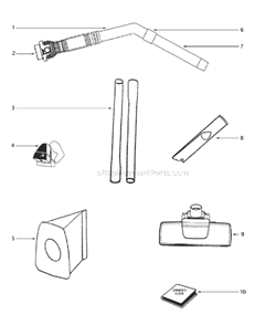 Page C Diagram and Parts List for 3670F-1  Eureka Canister Vacuum