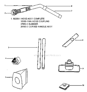 Page C Diagram and Parts List for 3670F  Eureka Canister Vacuum