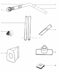 Page C Diagram and Parts List for 3670G-1  Eureka Canister Vacuum